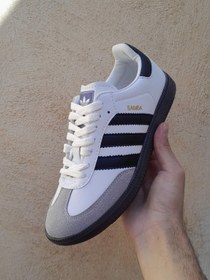 تصویر سامبا سفید مشکی adidas samba