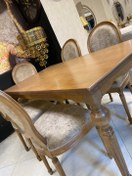 تصویر ست غذاخوری فرانسوی ۴نفره۶نفره۸نفره+گارانتی+خدمات پس از فروش.برای انتخاب رنگ چوب وپارچه کارشناسان ما باشما تماس میگیرند - ۶نفره 