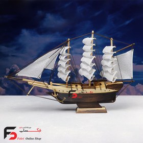 تصویر کشتی دکوری چوبی نیکان 