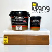 تصویر رنگ چوب پایه آب فندقی مین‌وکس ۱ لیتری 