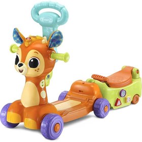 تصویر اسکوتر 4 در 1 موزیکال زرافه مدل Grow with Me Fawn وی تک VTech VTech 4-in-1 Grow-with-Me Fawn Scooter