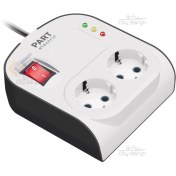 تصویر محافظ ولتاژ پارت الکتریک مدل PE8790 با کابل ۵ متری و ۲ عدد پریز ارت دار 