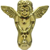 تصویر پایه آنتیک فلزی طرح فرشته طلایی ارتفاع 45 میلی‌متر 
