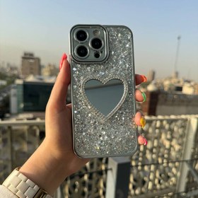 تصویر قاب اکلیلی طرح سواروسکی قلب آینه دار مناسب برای گوشی موبایل اپل آیفون Apple iPhone 11 / 12 / 12 Pro Max / 13 / 13 Pro Max / 14 Pro Max / 15 Pro Max 