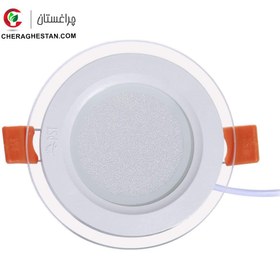 تصویر چراغ پنلی پارس شعاع توس مدل گلاریس ظرفیت ۷ وات دایره ای 