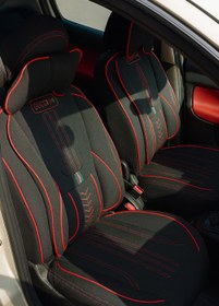 تصویر روکش صندلی خودرو طرح گوچی مناسب کوییک و تیبا ۲ 