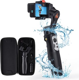 تصویر پایه دوربین گیمبال hohem iSteady Pro4 hohem iSteady Pro 4 3-Axis Gimbal Stabilizer for Gopro Hero 11/10/9/8/7/6/5,Handheld Tripod Mount Compatible with DJI OSMO Action,Insta360 ONE R,Support Anti-Shake Wireless Control,IPX4 Splash Proof