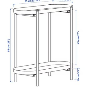 تصویر میز گلدان دو طبقه مشکی/ طوسی ایکیا OLIVBLAD