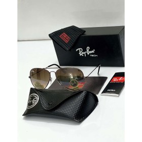 تصویر عینک آفتابی ریبن RayBan خلبانی شیشه قهوه ای فریم قهوه ای کد 799 