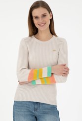 تصویر پلیور زنانه کرم یو اس پولو 