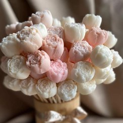 تصویر شمع گل پیونی تک شاخه 