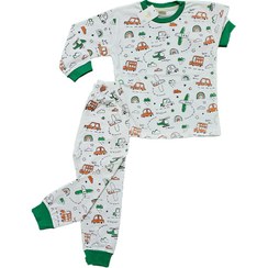 تصویر ست بلوز و شلوار طرح ماشین و هلی کوپتر - فروشگاه لباس بچگانه لیلو کید 