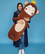 تصویر بالش فانتزی عروسکی بغلی میمون 140×50 