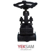 تصویر شیر فلکه کشویی فولادی کلاس 800 سایز 3/4 اینچ ساکتی SW گیت ولو فلکه کشویی فولادی A105 کلاس 800 سایز 3/4 اینچ ساکت ولد omb