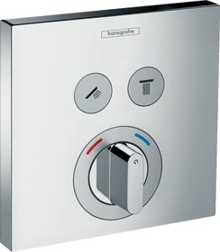 تصویر شیر حمام توکار انتخابی هانسگروهه hansgrohe مدل ShowerSelect کد 15768000 - ب Hansgrohe ShowerSelect Mixer for concealed installation for 2 functions