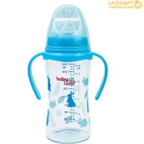 تصویر شیشه شیر پیرکس بی بی لند آنتی کولیک کد 493 حجم 240 میلی لیتر Baby Land Milk Bottle Code 493 240ml