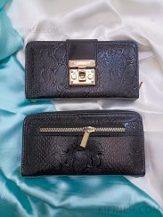 تصویر کیف پول زنانه ورنی قفل رادیویی 