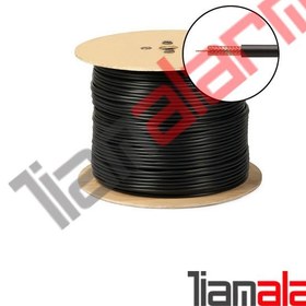 تصویر کابل کواکسیال دو فویل rg59 مغزی 08 مس شیلد 144 رشته متراژ 500 Coaxial cable rg59 08/144 500m