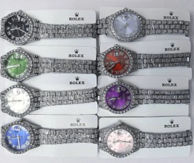 تصویر ساعت مچی زنانه رولکس مدل ۳۸۷۰T فول نگین 