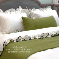 تصویر روتختی چیندار مدل ویانا - رانر و کوسن گیس بافت 