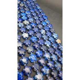 تصویر ریسه سنگ لاجورد طرح گل 15 میل 