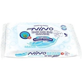 تصویر دستمال مرطوب پاک کننده مخصوص دست و صورت Nino ا Nino Hand And Face Cleanser Refresher Wet Wipes Nino Hand And Face Cleanser Refresher Wet Wipes