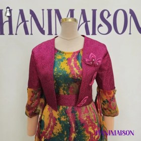 تصویر ست لباس کردی سورانی همراه با کوله و کمربند زری هانی مزون 