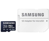 تصویر کارت حافظه MicroSDXC سامسونگ مدل Samsung PRO Ultimate UHS-I U3 A2 V30 ظرفیت 256 گیگابایت Samsung PRO Ultimate UHS-I U3 A2 V30 256GB MicroSDXC + SD adapter