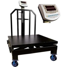 تصویر باسکول 1500 کیلویی محک چرخدار سینی 120×120 سانتیمتر Digital Scale Mahak 1500 kg Model 13000