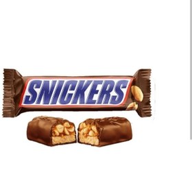 تصویر شکلات اسنیکرز با مغز کارامل و بادام زمینی - ۵۰ گرمی - بسته ۲۴ عددی Snickers