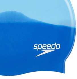 تصویر کلاه شنا آبی مردانه و زنانه 8 استخوان سیلیکون اورجینال اسپیدو SPEEDO 