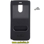 تصویر کیف کلاسوری گوشی LG K8 2017 ال جی طرح کتابی مشکی کد 4 