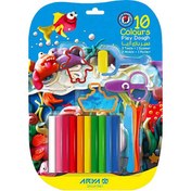 تصویر خمیر بازی آریا مدل ۱۰۲۳ مجموعه ۱۰ رنگ با ابزار 