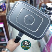 تصویر تابه دوطرفه دیاموند یونیک 8916 تابه گریل یونیک تابه رژیمی یونیک 8916 تابه 8916 یونیک تابه یونیک 8916 تابه دوطرفه 8916 یونیک - رنگی طوسی Granite pan Diamond unique un-8916