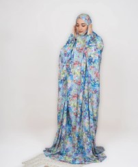 تصویر چادر نماز کدری مدل آستین دار 