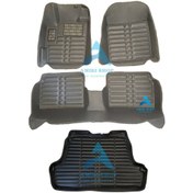 تصویر کفپوش پنج بعدی و کفی صندوق مزدا 323 رنگ طوسی 