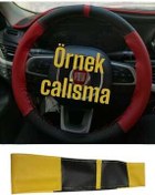 تصویر محصولات فرمان خودرو MAZDA CX 3 سازگار با اکسل خودکار روکش چرم مشکی زرد Genel Markalar 