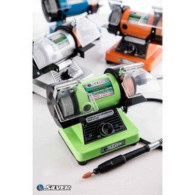 تصویر سنگ سنباده رومیزی سیلور مدل GTP02A10 SILVER GTP02A10 Bench Grinder Green Color