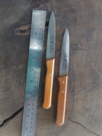 تصویر چاقو دم دستی دسته چوب 