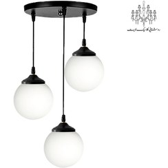 تصویر لوستر آویز سه شعله مولکولی 