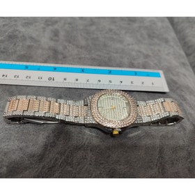 تصویر ساعت مچی عقربه ای زنانه مدل پر نگین بند فلزی کد 012 
