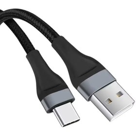 تصویر کابل شارژ تایپ سی YouShengKu مدل K54 YOUshengku Type C 6A Super Fast Charging Cable – Metal Woven Blacklin Series Model K-54