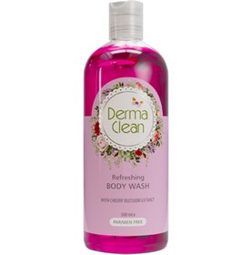 تصویر شامپو بدن خوشبو‌کننده بانوان عصاره شکوفه گیلاس حجم 500 میل درماکلین Women's Deodorizing Body Shampoo with Cherry Blossom Extract 500 ml Dermaclean