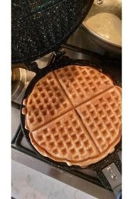 تصویر وافل ساز مشکی لوکس باکالیت و اجاق گاز İLİVA 