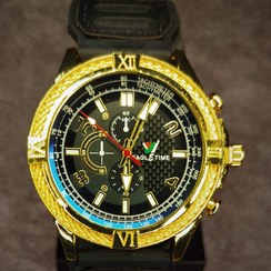 تصویر ساعت مچی دور طلایی ایگل تایم EAGLE TIME