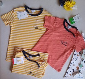 تصویر تیشرت نخی نوزادی برند او وی اس : کد kodak1111 - زرد / 2 تا 3 سال ا OVS brand baby cotton t-shirt OVS brand baby cotton t-shirt