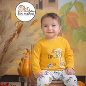 تصویر بلوز آستین بلند نوزادی طرح زرافه سایز ۰ تا ۳ ماه 