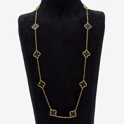 تصویر گردنبند رو لباسی ونکلیف استیل مشکی Necklace Opera Vancleef 