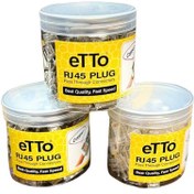 تصویر سوکت SFTP RJ45 میان گذر - بسته 100 عددی eTTo Rj45 Copper