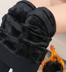 تصویر لگ / ساپورت دخترانه داخل خز دار 